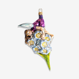 Elf On Flower Bouquet Ornament