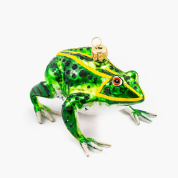 Green Yellow Frog Ornament