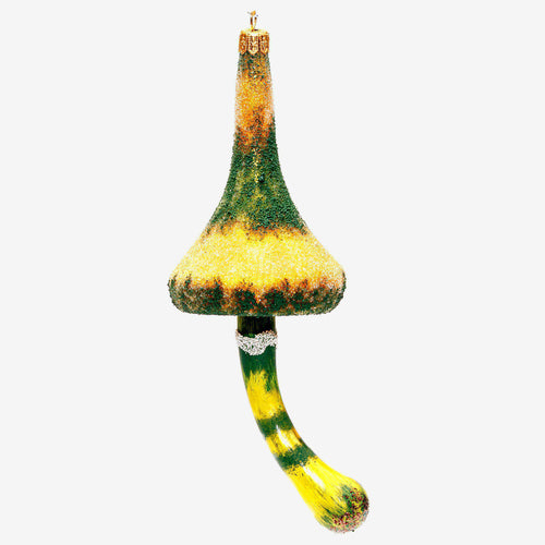 Yellow & Green Long Top Mushroom Ornament