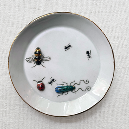 Blue Beetle, Lady Bug & Bee Bug Plate (BC193)