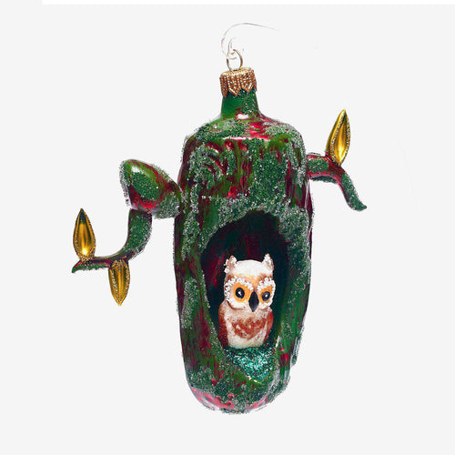 Owl In Tree Hole Ornament