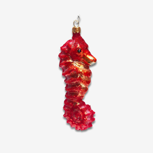 Red Seahorse Ornament