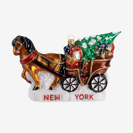 Central Park Carriage with Christmas Tree Ornament