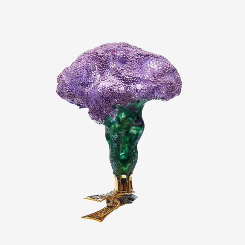 Clip-on Purple Broccoli Ornament