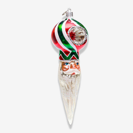 Santa Face Icicle Ornament