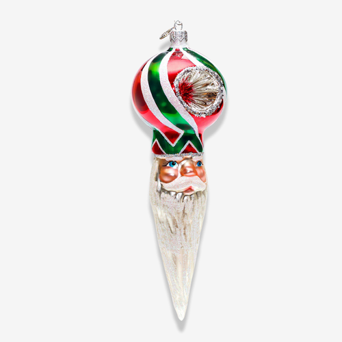 Santa Face Icicle Ornament