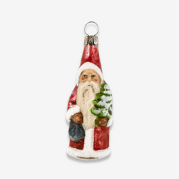 Little Santa Claus with Sack and Tree Ornament