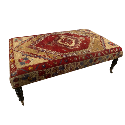 Custom Antique Rug Ottoman