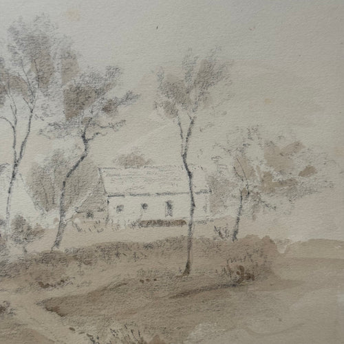 19th Century French Monochromatic Watercolor Painting by Alphonse Baril (#3)