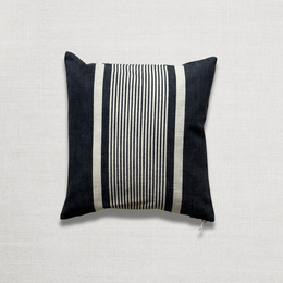 Custom 19th-century Small French Ticking Pillow (#35)