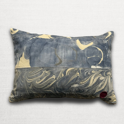 Hand Marbled One-of-a-Kind Pillow (26-09)