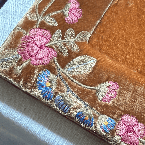 Megan Silk Velvet Square Tabletop Frame in Copper (#19)