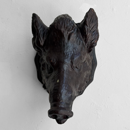 Early 20th-century Black Forest Carved Boar (BFBO-02)