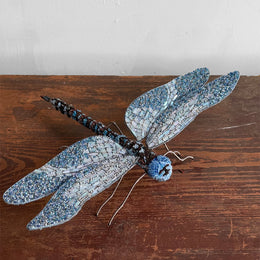 Hand-Beaded Blue Eyed Darner Dragonfly by Trovelore