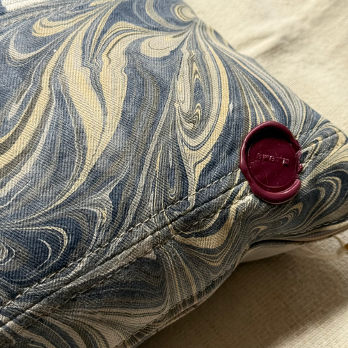 Hand Marbled One-of-a-Kind Pillow (26-09)