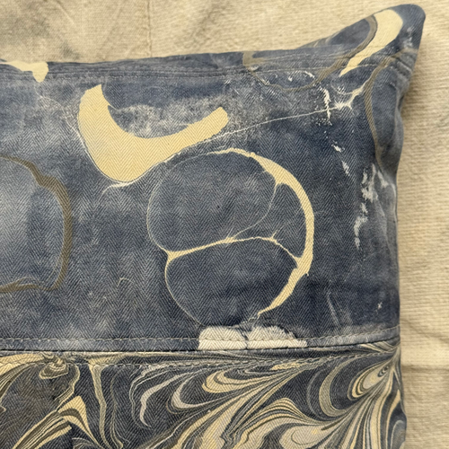Hand Marbled One-of-a-Kind Pillow (26-09)