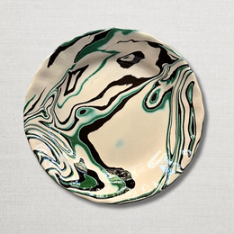 Marbled Dessert Plate XVIIIe in Glaciar (RG #753)