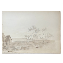 19th Century French Monochromatic Watercolor Painting by Alphonse Baril (#3)