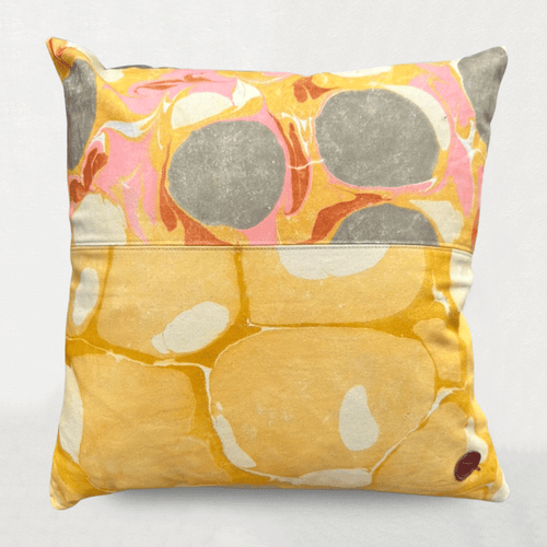 Hand Marbled One of a Kind Pillow #401