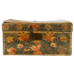 18th-century French Painted Trunk