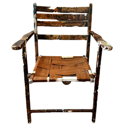Antique American Decoupaged Folding Chair