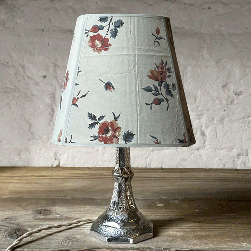 7" H Antique French Paper Custom Lampshade #A01