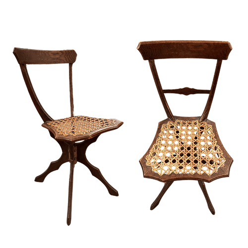 Early 20th Century Decorative Black Forest Chair Pair