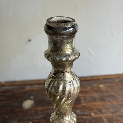 19th-century Mercury Glass Candle Holder (#10-1)