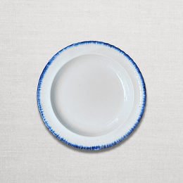 19th-century Blue Feather Edge Small Ironstone Dish (A)