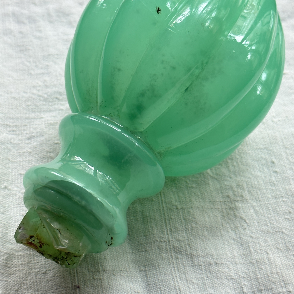 18th-century Italian Opaline Glass Newel Post Finial
