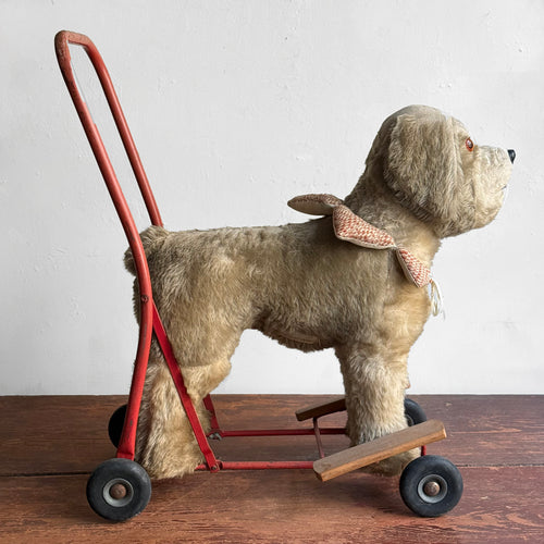 Vintage American Toy Dog on Wheels