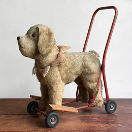 Vintage American Toy Dog on Wheels
