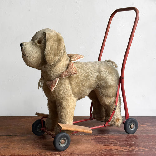 Vintage American Toy Dog on Wheels