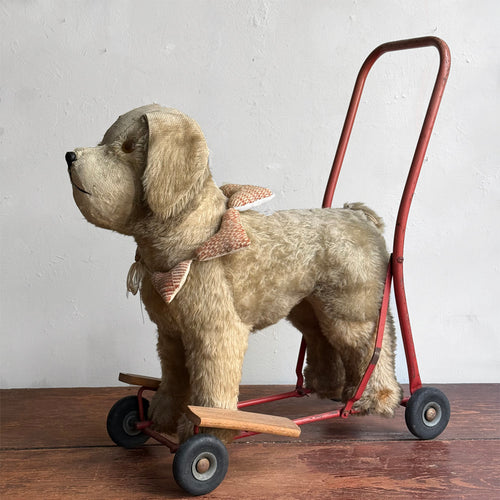 Vintage American Toy Dog on Wheels