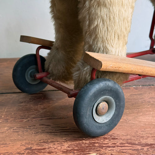 Vintage American Toy Dog on Wheels