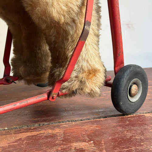 Vintage American Toy Dog on Wheels