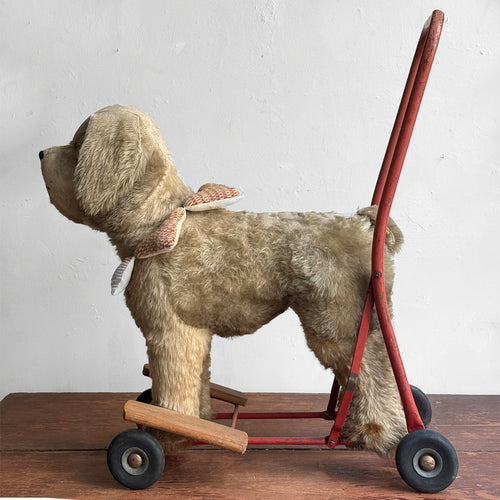 Vintage American Toy Dog on Wheels