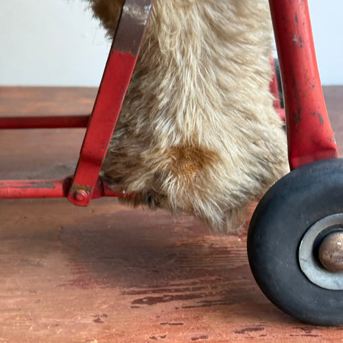 Vintage American Toy Dog on Wheels