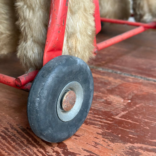Vintage American Toy Dog on Wheels