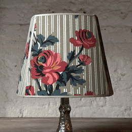8" H Antique French Paper Custom Lampshade #A11