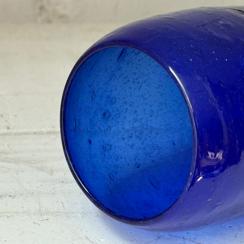 Herati Glass Tumbler in Lapis Blue