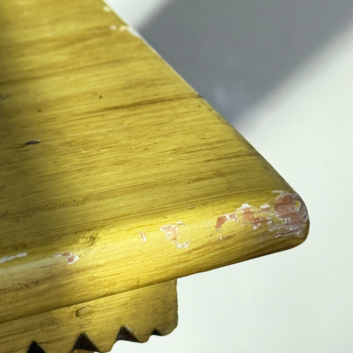 20th-century Yellow Painted Tramp Art Cabinet