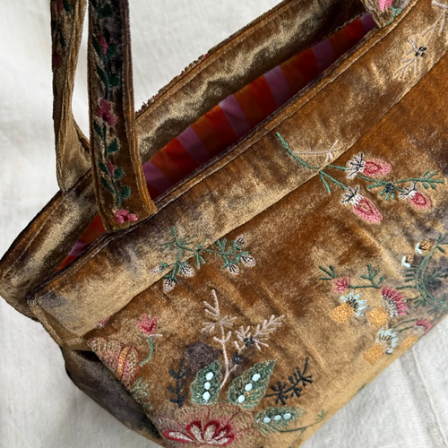 John Derian Custom Poppins Bag in Shaded Light Brown