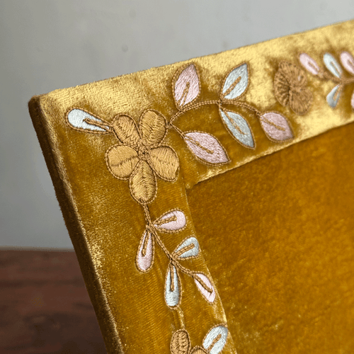 Sona Silk Velvet Embroidered Tabletop Frame in Antique Gold (#1)