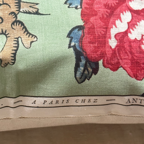 Medium Madame Pillow in Green (No. 95B) with Linen Backing