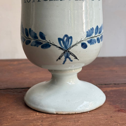 18th-century French Faience Apothecary Jar Pair