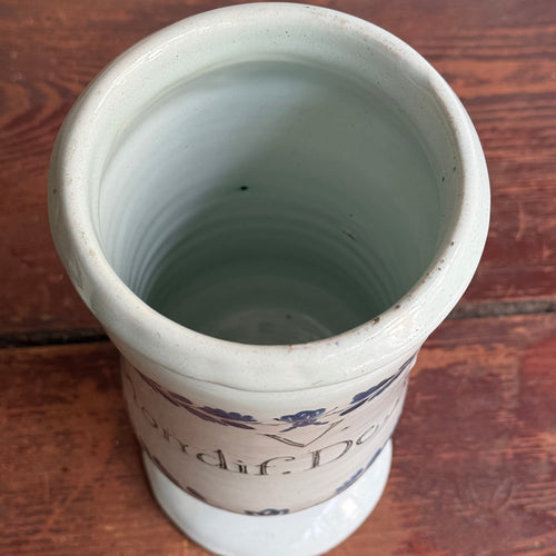 18th-century French Faience Apothecary Jar Pair