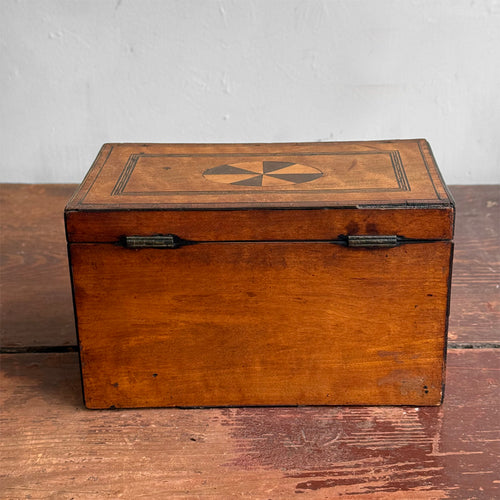 Early 19th-century Satinwood Inlaid Banded Tea Caddy Box