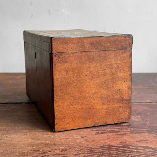 Early 19th-century Satinwood Inlaid Banded Tea Caddy Box