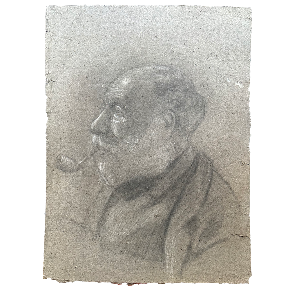 Evert Rabbers Early 20th-century Portrait Drawing (ER2401)